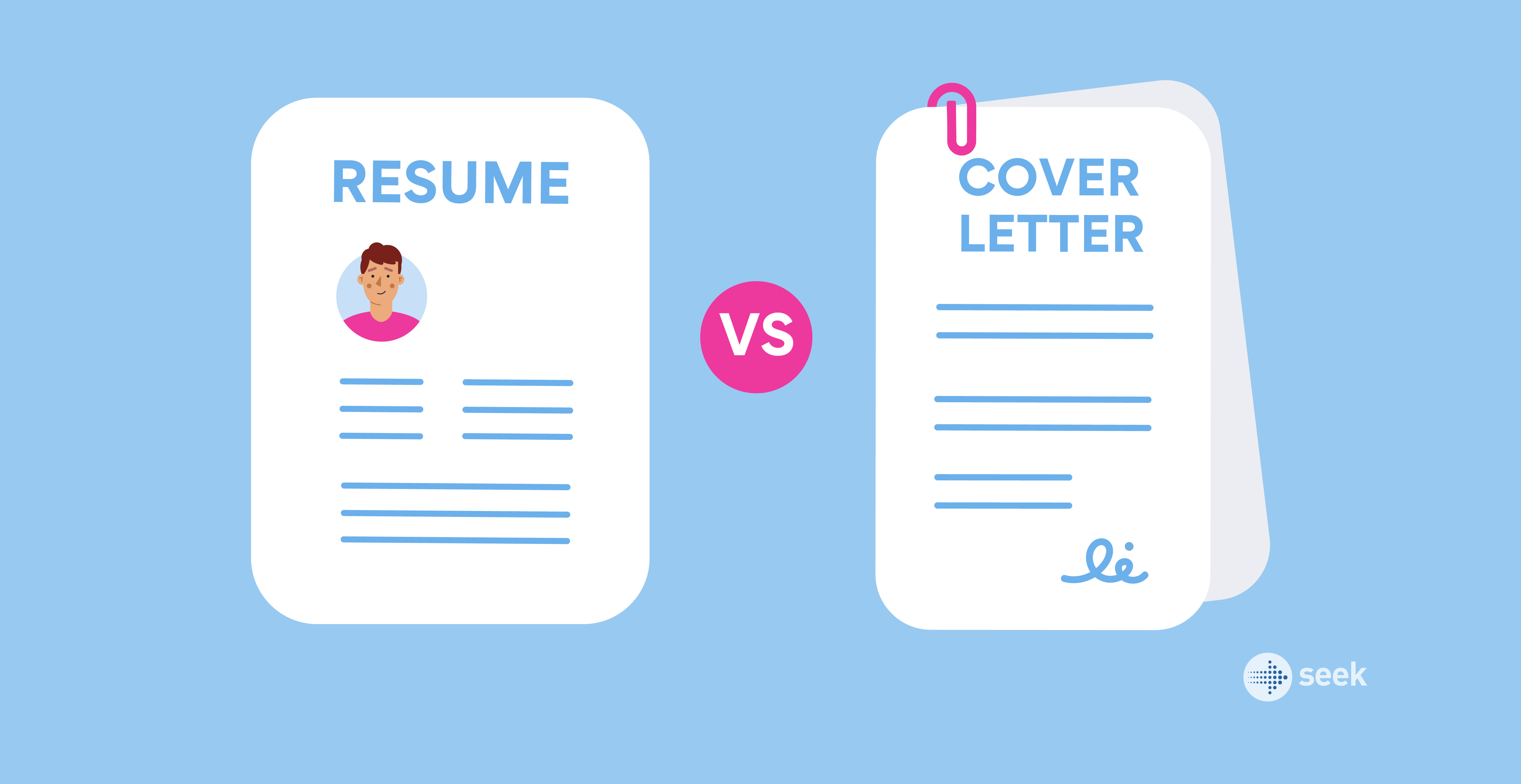 The difference between a cover letter vs resumé